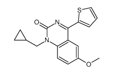 1-(cyclopropylmethyl)-6-methoxy-4-thiophen-2-ylquinazolin-2-one Structure