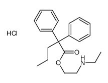 2-(ethylamino)ethyl 2,2-diphenylpentanoate,hydrochloride结构式