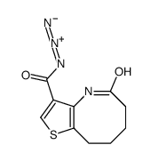 5-oxo-6,7,8,9-tetrahydro-4H-thieno[3,2-b]azocine-3-carbonyl azide结构式