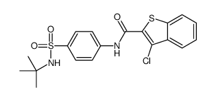 Benzo[b]thiophene-2-carboxamide, 3-chloro-N-[4-[[(1,1-dimethylethyl)amino]sulfonyl]phenyl]- (9CI) structure