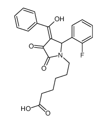 6-[(3E)-2-(2-fluorophenyl)-3-[hydroxy(phenyl)methylidene]-4,5-dioxopyrrolidin-1-yl]hexanoic acid结构式