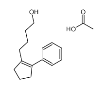 acetic acid,4-(2-phenylcyclopenten-1-yl)butan-1-ol结构式