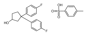3,3-bis(4-fluorophenyl)cyclopentan-1-ol,4-methylbenzenesulfonic acid Structure