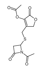 Acetic acid 4-(1-acetyl-4-oxo-azetidin-2-ylsulfanylmethyl)-2-oxo-2,5-dihydro-furan-3-yl ester Structure