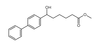6-Hydroxy-6-(4-biphenylyl)-capronsaeuremethylester结构式