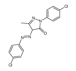 2-(4-chloro-phenyl)-5-methyl-2H-pyrazole-3,4-dione 4-[(4-chloro-phenyl)-hydrazone]结构式
