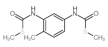 N-[2-methyl-5-(methylsulfanylcarbonylamino)phenyl]-1-methylsulfanyl-formamide Structure