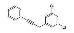 1,3-dichloro-5-(3-phenylprop-2-ynyl)benzene Structure