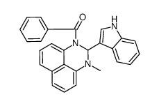 [2-(1H-indol-3-yl)-3-methyl-2H-perimidin-1-yl]-phenylmethanone结构式