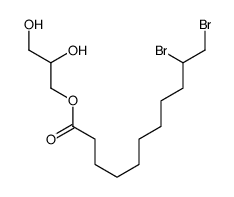 2,3-dihydroxypropyl 10,11-dibromoundecanoate结构式
