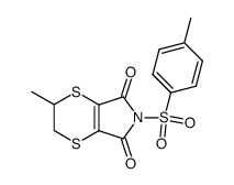 2-methyl-6-(toluene-4-sulfonyl)-2,3-dihydro-[1,4]dithiino[2,3-c]pyrrole-5,7-dione结构式