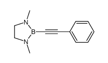 1,3-dimethyl-2-(2-phenylethynyl)-1,3,2-diazaborolidine结构式