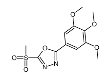 2-methylsulfonyl-5-(3,4,5-trimethoxyphenyl)-1,3,4-oxadiazole Structure