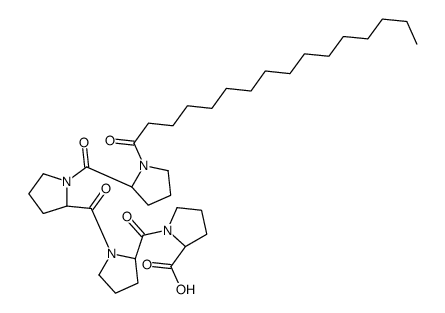 (2S)-1-[(2S)-1-[(2S)-1-[(2S)-1-hexadecanoylpyrrolidine-2-carbonyl]pyrrolidine-2-carbonyl]pyrrolidine-2-carbonyl]pyrrolidine-2-carboxylic acid Structure