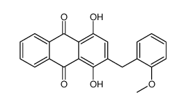 1,4-dihydroxy-2-[(2-methoxyphenyl)methyl]anthracene-9,10-dione结构式