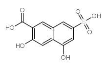 3,5-dihydroxy-7-sulfo-2-naphthoic acid结构式