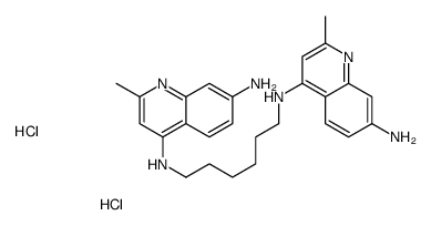 4-N-[6-[(7-amino-2-methylquinolin-4-yl)amino]hexyl]-2-methylquinoline-4,7-diamine,dihydrochloride Structure