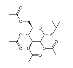 2-methylpropane-2-yl 2,3,4,6-tetra-O-acetyl-1-thio-α-D-glucopyranoside结构式