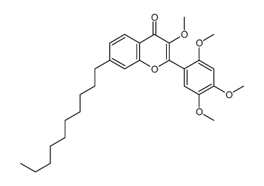 7-decyl-3-methoxy-2-(2,4,5-trimethoxyphenyl)chromen-4-one Structure