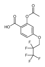 2-acetyloxy-4-(2,2,3,3,3-pentafluoropropoxy)benzoic acid Structure