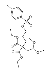 2-(2,2-Dimethoxy-ethyl)-2-[3-(toluene-4-sulfonyloxy)-propyl]-malonic acid diethyl ester Structure