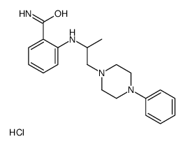 2-[1-(4-phenylpiperazin-1-yl)propan-2-ylamino]benzamide,hydrochloride Structure