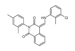 4-[(3-chloro-2-methylanilino)methylidene]-2-(2,4-dimethylphenyl)isoquinoline-1,3-dione结构式