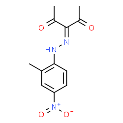 3-[(2-Methyl-4-nitrophenyl)hydrazono]-2,4-pentanedione结构式