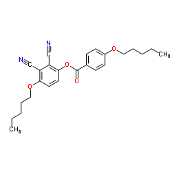 (2,3-dicyano-4-pentoxyphenyl) 4-pentoxybenzoate structure