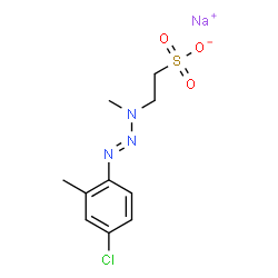 sodium 2-[3-(4-chloro-2-methylphenyl)-1-methyltriazen-2-yl]ethanesulphonate结构式