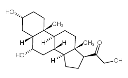 5-BETA-PREGNAN-3-ALPHA, 6-ALPHA, 21-TRIOL-20-ONE结构式