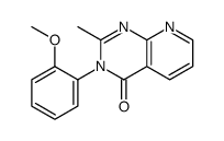 3-(2-methoxyphenyl)-2-methylpyrido[2,3-d]pyrimidin-4-one结构式