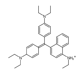[4-[[4-(diethylamino)phenyl]-[4-(ethylamino)naphthalen-1-yl]methylidene]cyclohexa-2,5-dien-1-yl]-diethylazanium结构式