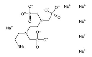 [[[2-[(2-aminoethyl)amino]ethyl]amino]methyl]phosphonic acid, N,N-bis(phosphonomethyl) derivative, sodium salt结构式