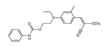 2-[4-(2,2-dicyanovinyl)-N-ethyl-3-methylaniline]ethyl carbanilate结构式