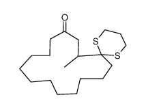 7-methyl-1,5-dithia-spiro[5.14]eicosan-9-one Structure