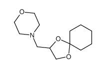4-(1,4-dioxaspiro[4.5]decan-3-ylmethyl)morpholine结构式