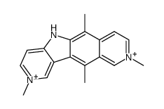 2,6,9,11-Tetramethyl-5H-pyrido[3',4':4,5]pyrrolo[2,3-g]isoquinoline-2,9-diium结构式