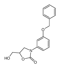 3-(3-benzyloxy-phenyl)-5-hydroxymethyl-oxazolidin-2-one Structure