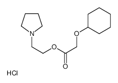 2-pyrrolidin-1-ylethyl 2-cyclohexyloxyacetate,hydrochloride Structure