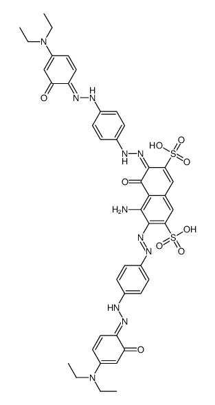 4-Amino-3,6-bis[[4-[[4-(diethylamino)-2-hydroxyphenyl]azo]phenyl]azo]-5-hydroxy-2,7-naphthalenedisulfonic acid结构式