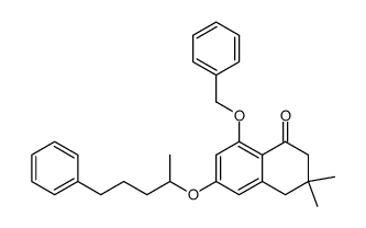 8-Benzyloxy-3,3-dimethyl-6-(1-methyl-4-phenyl-butoxy)-3,4-dihydro-2H-naphthalen-1-one Structure