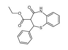 4-oxo-2-phenyl-2,3,4,5-tetrahydro-benzo[b][1,4]thiazepine-3-carboxylic acid ethyl ester结构式