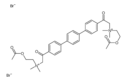 2-acetyloxyethyl-[2-[4-[4-[4-[2-[2-acetyloxyethyl(dimethyl)azaniumyl]acetyl]phenyl]phenyl]phenyl]-2-oxoethyl]-dimethylazanium,dibromide结构式