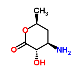 L-xylo-Hexonic acid, 3-amino-3,4,6-trideoxy-, delta-lactone (9CI)结构式