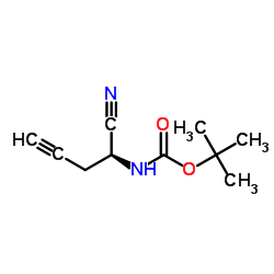 Carbamic acid, [(1S)-1-cyano-3-butynyl]-, 1,1-dimethylethyl ester (9CI)结构式