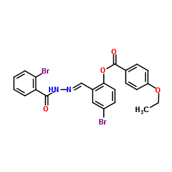 4-Bromo-2-{(E)-[(2-bromobenzoyl)hydrazono]methyl}phenyl 4-ethoxybenzoate结构式