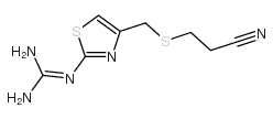 3-(2-Guanidino-thiazol-4-yl-methylthio)-propionitrile structure