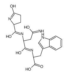 (2S)-2-[[(2S)-4-amino-4-oxo-2-[[(2S)-5-oxopyrrolidine-2-carbonyl]amino]butanoyl]amino]-3-(1H-indol-3-yl)propanoic acid结构式