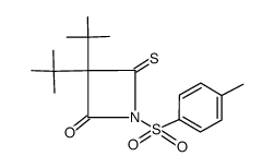 3,3-Di-tert-butyl-4-thioxo-1-tosyl-2-azetidinon Structure
